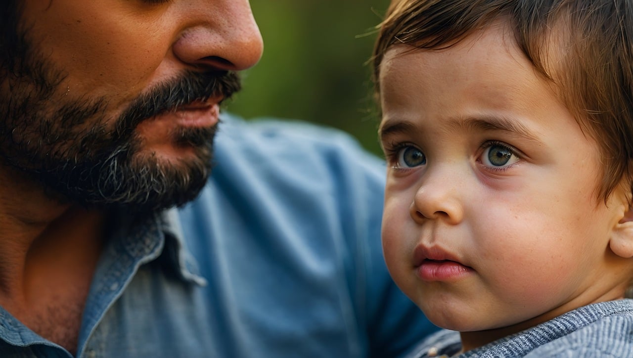 Courtesy image of a father with his one year old son