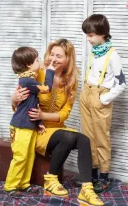 Mother with her sons