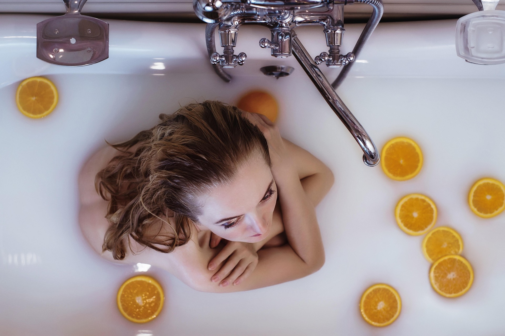 Woman taking care of herself
