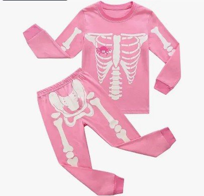 pink skeleton pajamas
