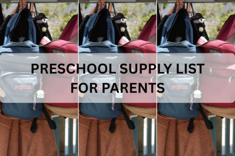 Preschool supply list for parents